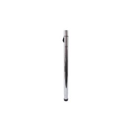 Elegant silver pen with a clip on a white background.
