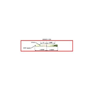 Technical diagram showing measurements of a part with labeled dimensions.