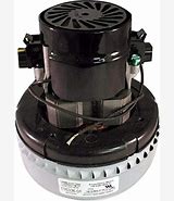 An electric motor for HVAC systems with a black casing and a silver ventilation grille.