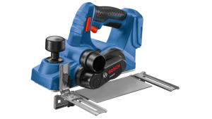 A blue Bosch power planer on a white background.