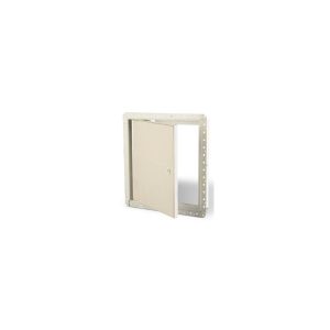 Open beige electrical panel box on a white background.