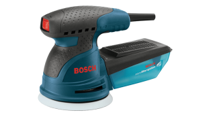 Bosch random orbit sander on a white background.