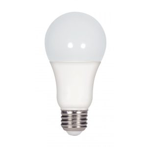 A single LED light bulb isolated on a white background.