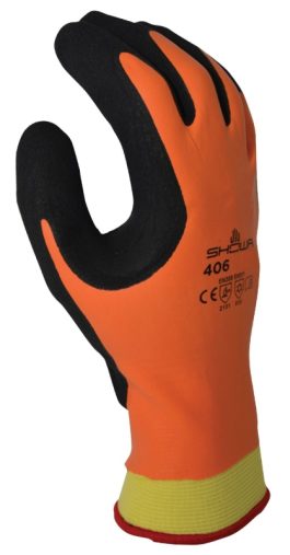orange gloves