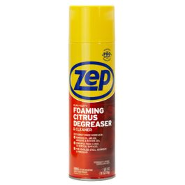 Can of Zep Heavy-Duty Foaming Citrus Degreaser against a plain background.