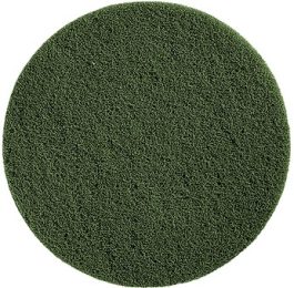 Circular green artificial grass texture.