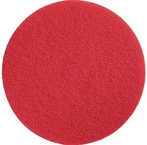 A red textured circle on a white background.