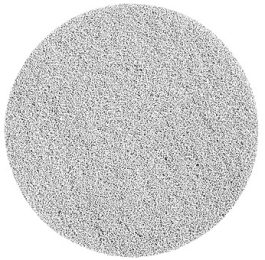 A black and white stipple drawing of a dense, circular swarm of small particles or dots.