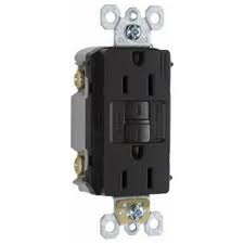 GFCI OUTLET BLACK 15A