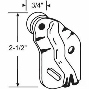 Technical line drawing of a mechanical part with dimensions labeled: 3/4 inch and 2-1/2 inch.