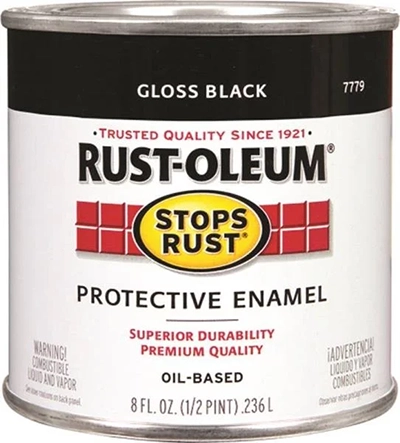 Rustoleum oil based black paint