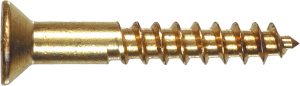 WOOD SCREW BRASS #4X5/8 12/BX