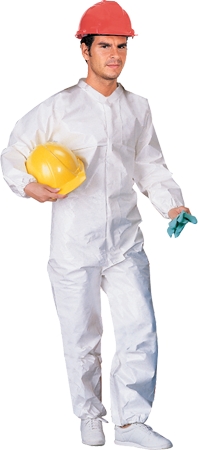 COVERALL BB STYLE WHITE LARGE