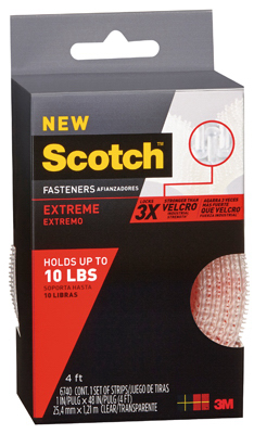 3M XTREME FASTEN CLEAR 1" X 4'