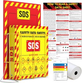 SDS 3" BINDER W/ WIRE RACK,