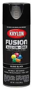 SPRAY PAINT BLACK GLOSS 12OZ